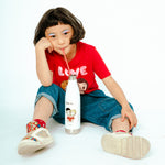 Load image into Gallery viewer, LOVE IS... NOT THE WRAPPING BUT WHAT&#39;S INSIDE REUSABLE STAINLESS STEEL WATER BOTTLE
