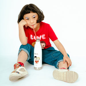LOVE IS... NOT THE WRAPPING BUT WHAT'S INSIDE REUSABLE STAINLESS STEEL WATER BOTTLE