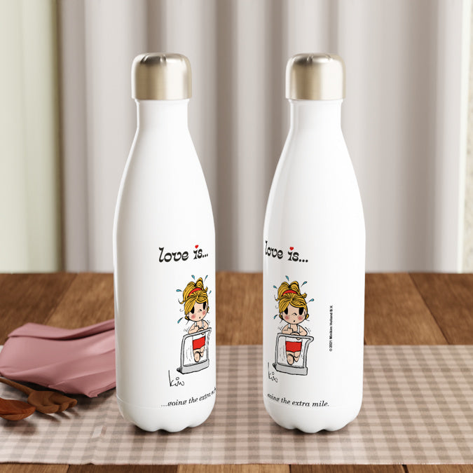 LOVE IS... GOING THE EXTRA MILE REUSABLE STAINLESS STEEL WATER BOTTLE