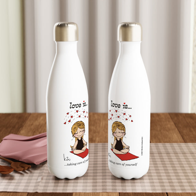 LOVE IS... TAKING CARE OF YOURSELF REUSABLE STAINLESS STEEL WATER BOTTLE