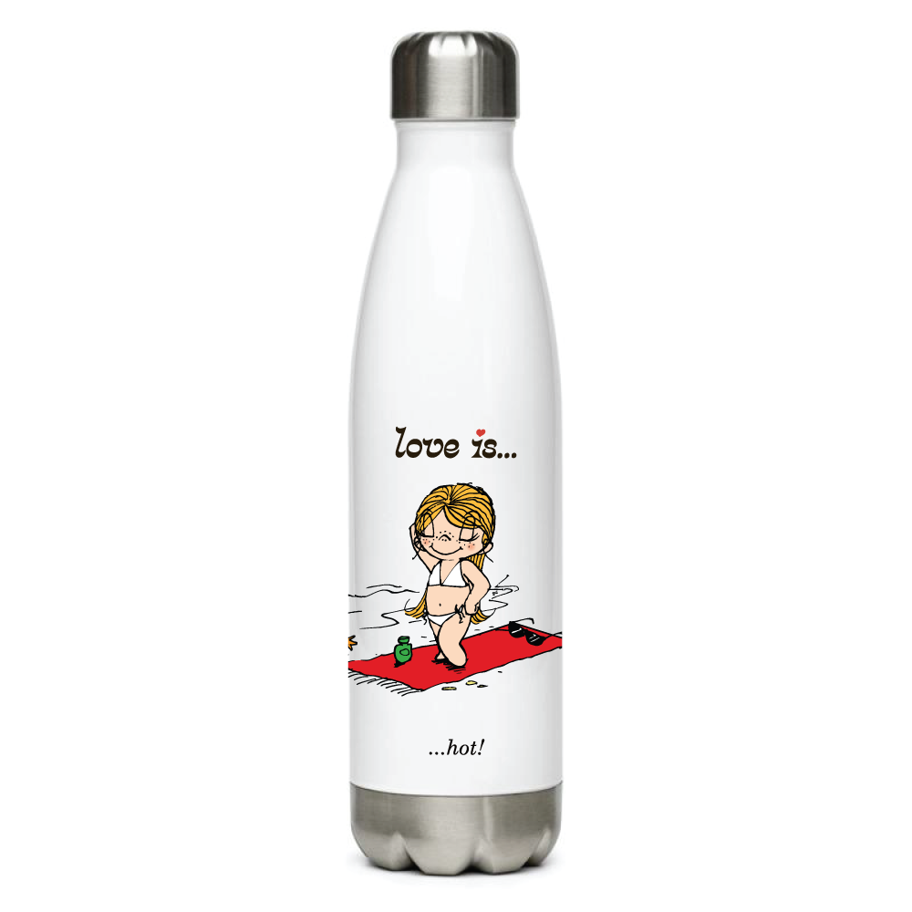 LOVE IS... HOT REUSABLE STAINLESS STEEL WATER BOTTLE