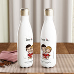 Load image into Gallery viewer, LOVE IS... NOT THE WRAPPING BUT WHAT&#39;S INSIDE REUSABLE STAINLESS STEEL WATER BOTTLE
