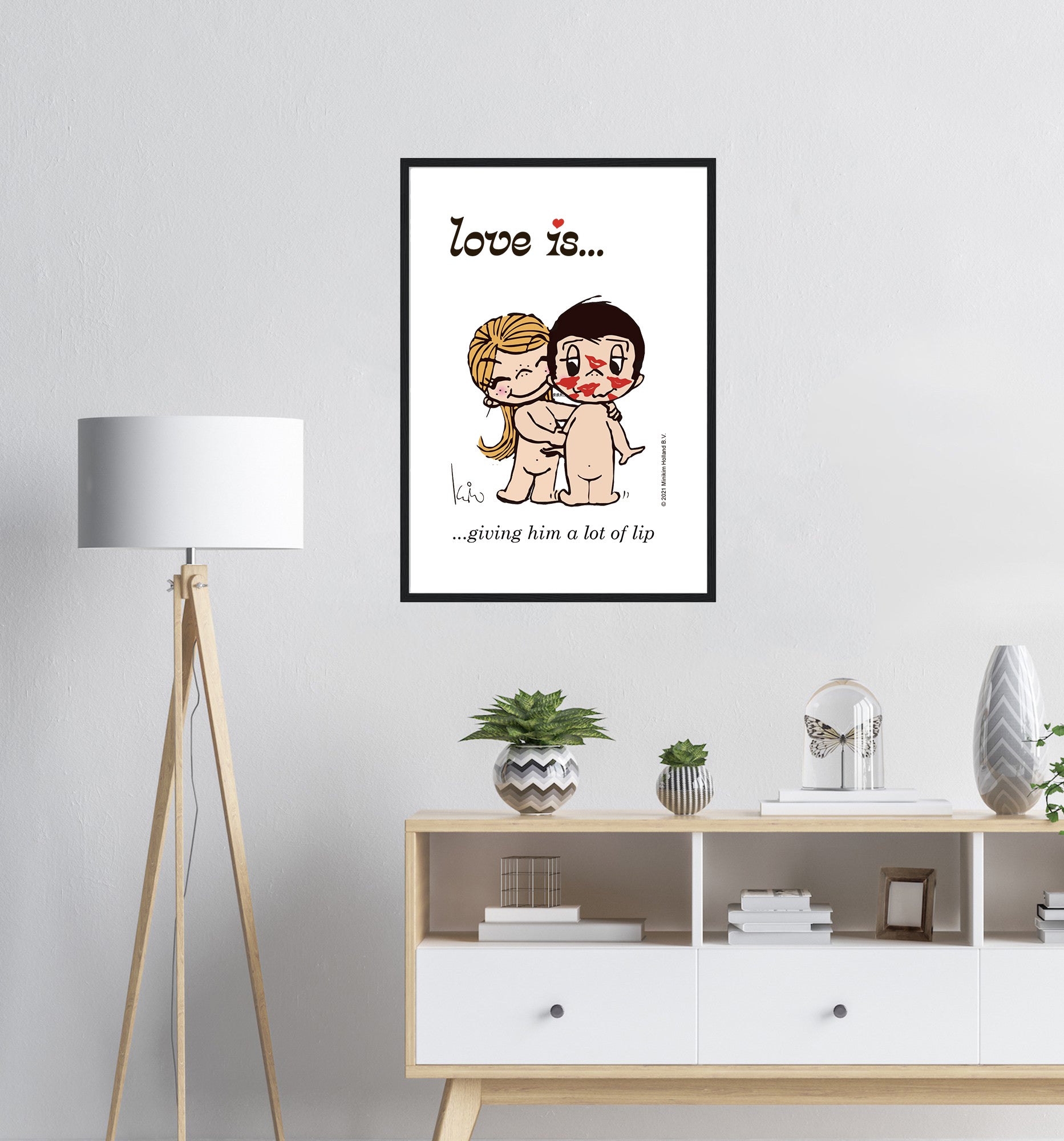 LOVE IS... GIVING HIM A LOT OF LIP ART PRINT