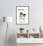Load image into Gallery viewer, LOVE IS... PUTTING HER BEFORE EVERYTHING ELSE VINTAGE ART PRINT

